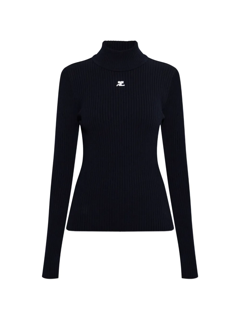 Courrèges Maglione con applicazione - Blu
