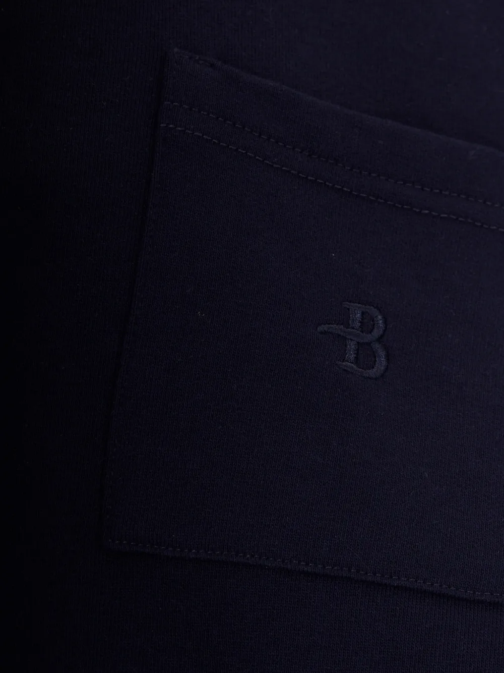 Ballantyne Button-up hoodie met geborduurd logo Blauw