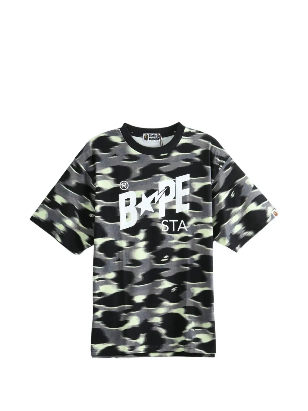 A BATHING APE® camouflage-print T-shirt - Nero