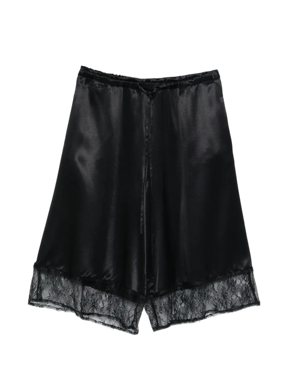 THE NINA STUDIO lace-detail shorts - Nero