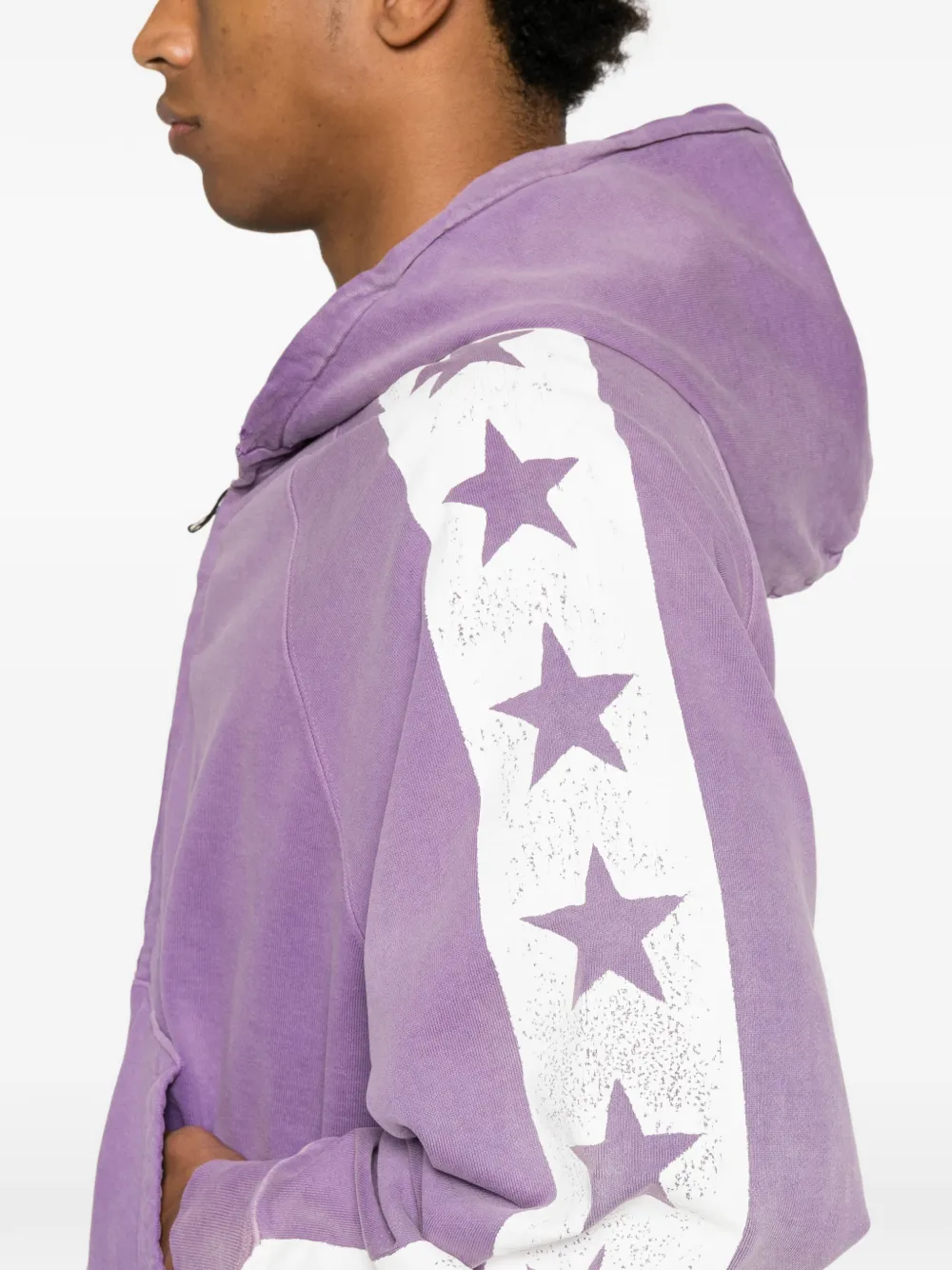 SECND SLF star-print zip-up Hoodie | Purple | FARFETCH