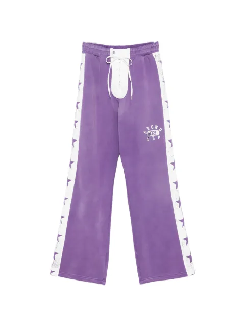 SECND SLF lace-up star-print track pants