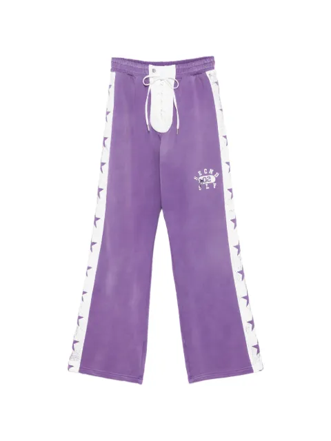 SECND SLF lace-up star-print track pants