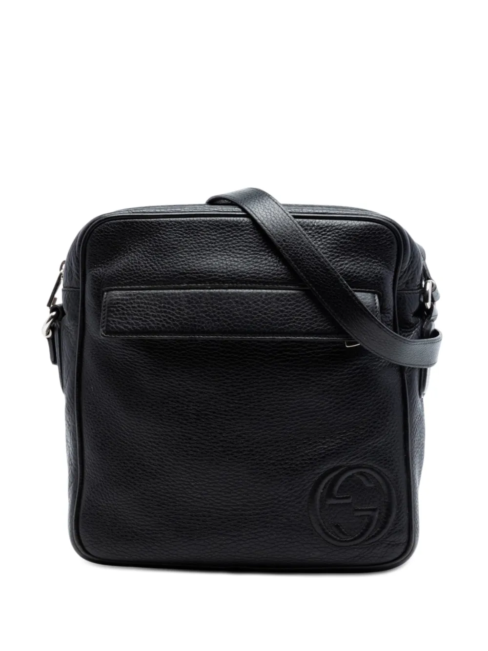 Gucci Pre-Owned 2016-2025 Medium Pebbled Calfskin Soho Messenger Bag crossbody bag - Schwarz