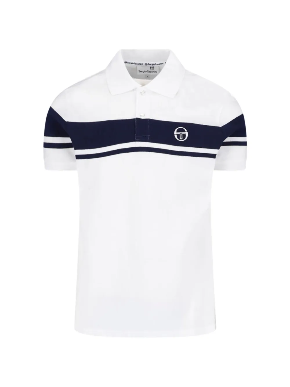 Sergio Tacchini 영라인 스트라이프 디테일 폴로 셔츠 | 화이트 | Image 1