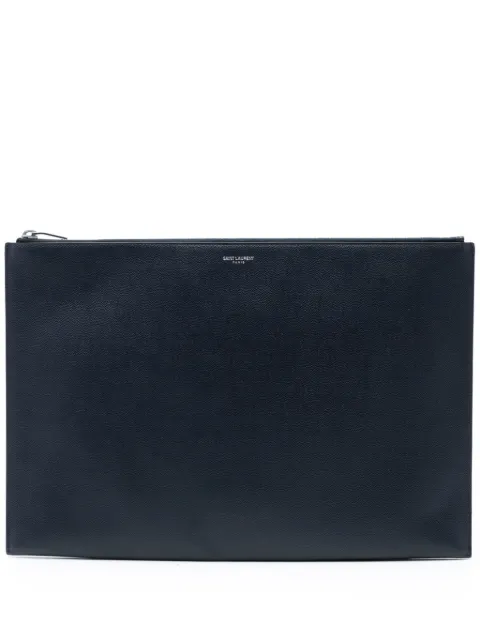 Saint Laurent Pre-Owned 2016 그랑 드 푸드르 지퍼 도큐먼트 홀더 클러치