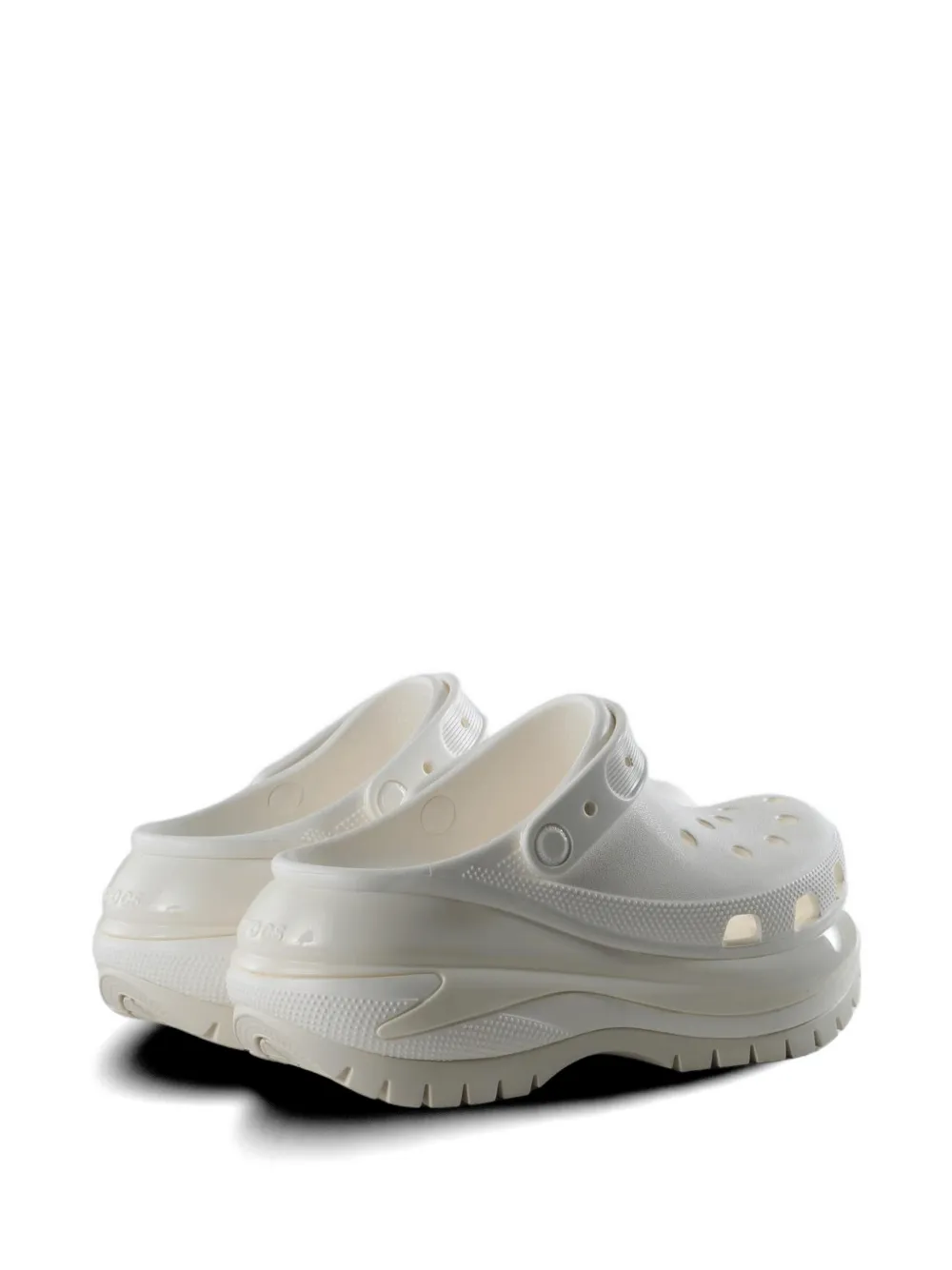 Crocs Mega Crush geperforeerde muiltjes Wit