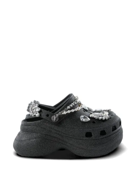 Crocs Bae Wedding crystal-embellished faux-pearl mules