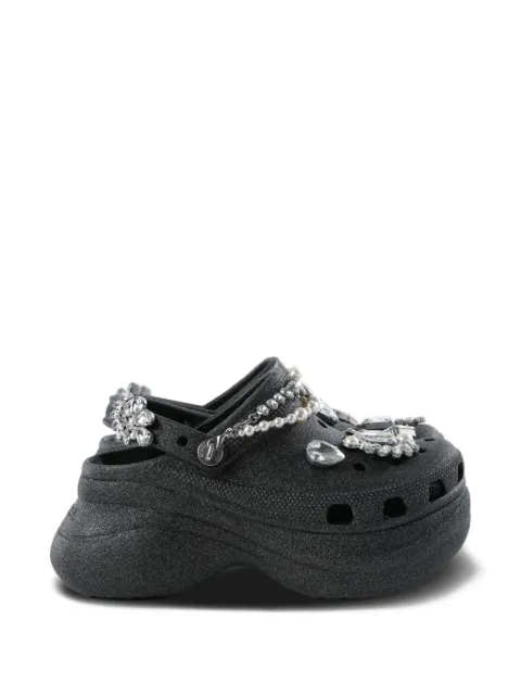 Crocs Bae Wedding crystal-embellished faux-pearl mules