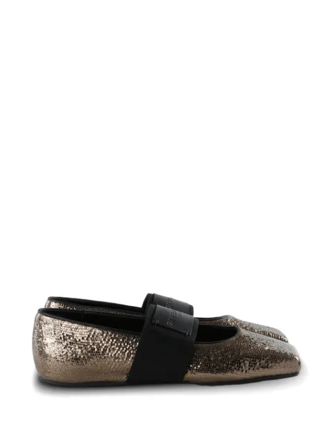 Givenchy snake-effect elasticated-strap ballet flats