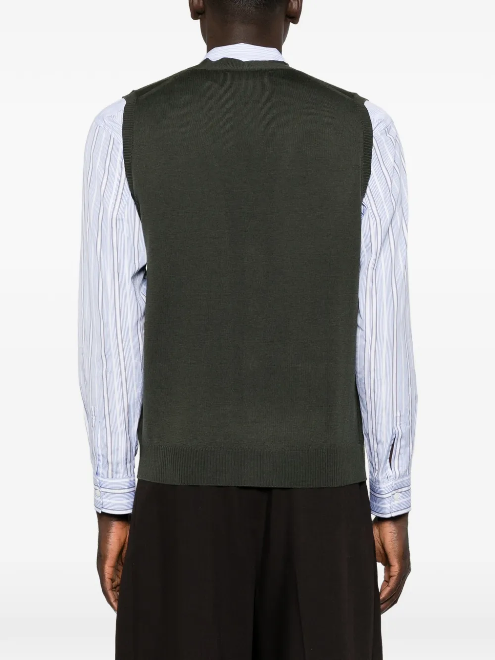 ALPHA STUDIO Wollen gilet met knopen Groen