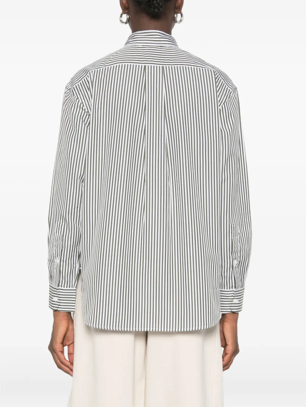 Polo Ralph Lauren Ruimvallende gestreepte katoenen blouse Wit