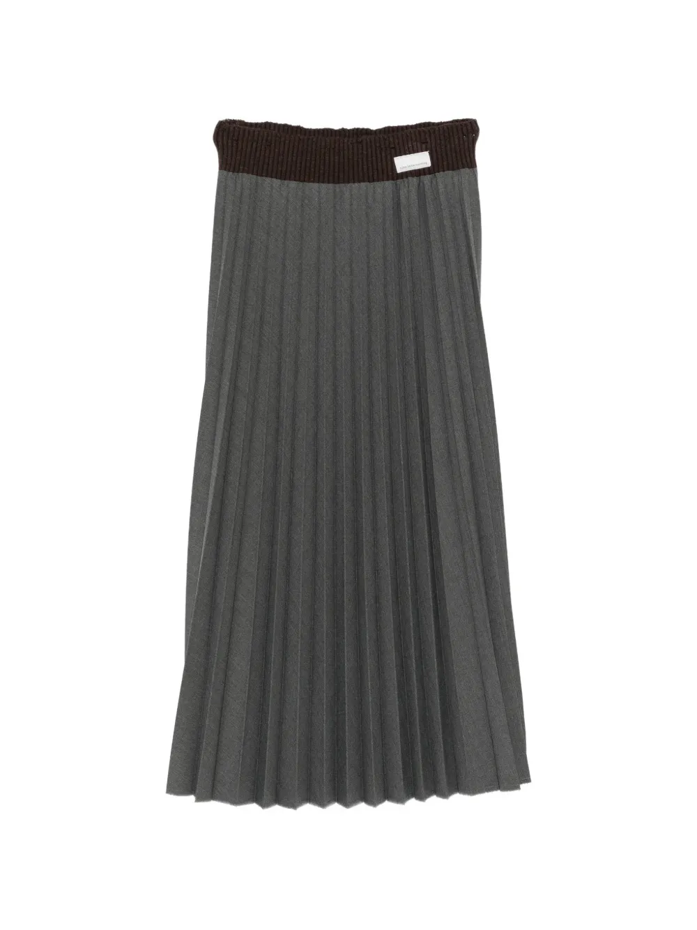 Nine In The Morning Elise pleated knitted-waistband skirt - Grau