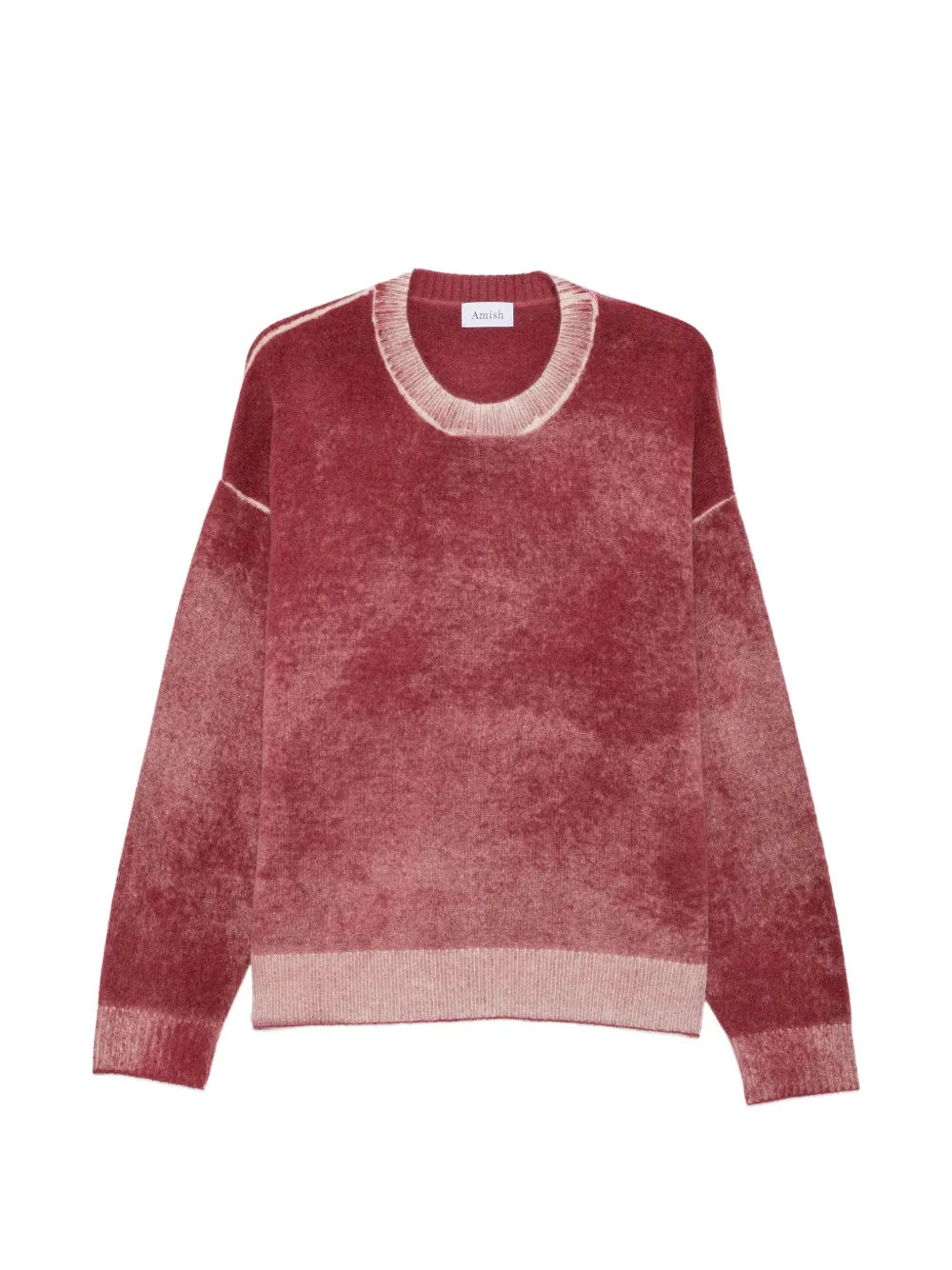 AMISH acid-wash wool sweater - Rot