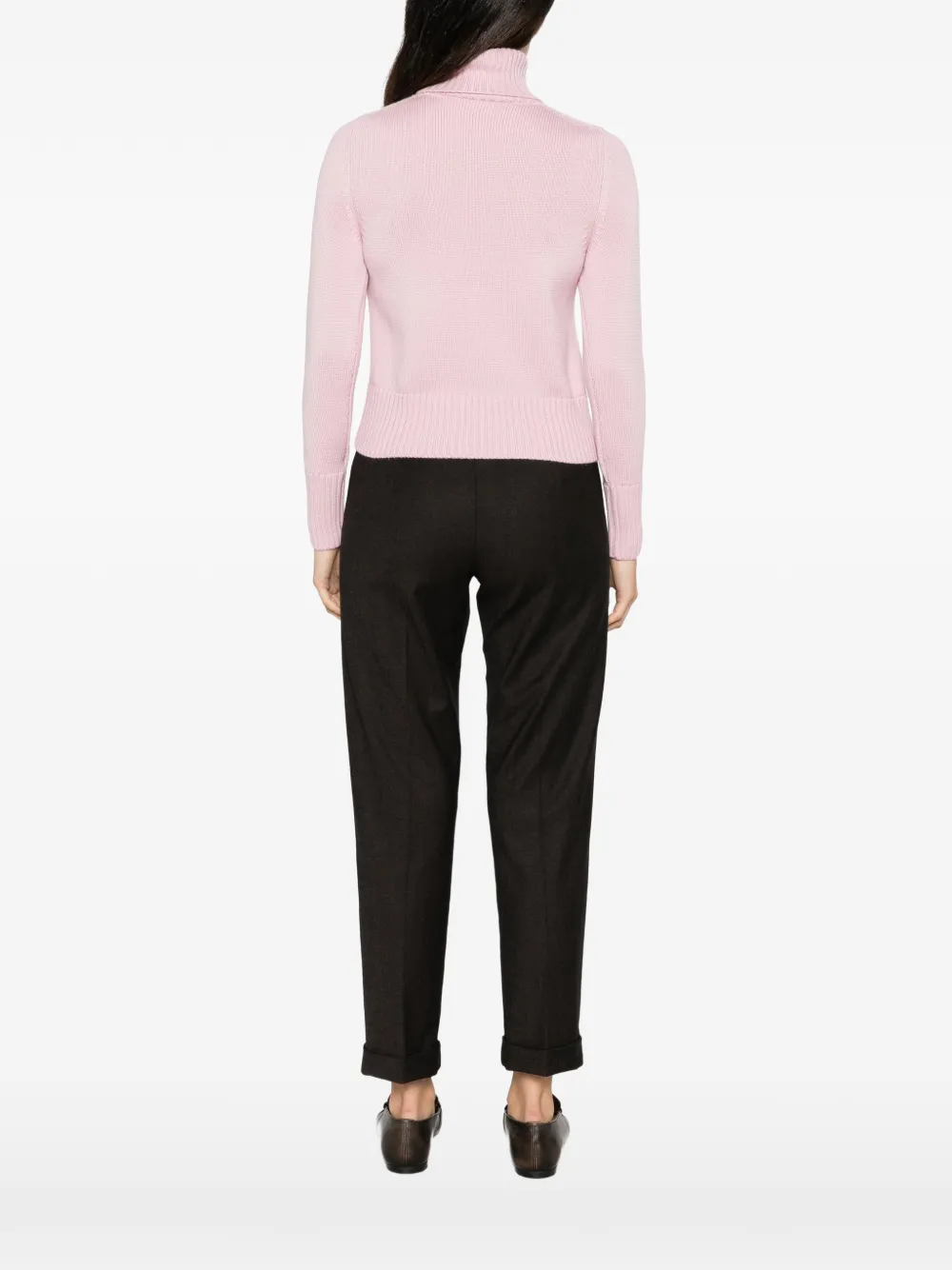 ALPHA STUDIO roll-neck knitted sweater Roze