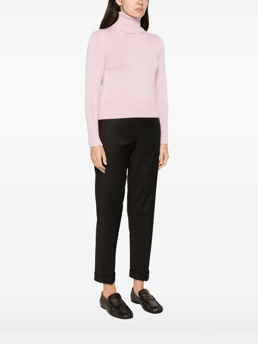 ALPHA STUDIO roll-neck knitted sweater Roze