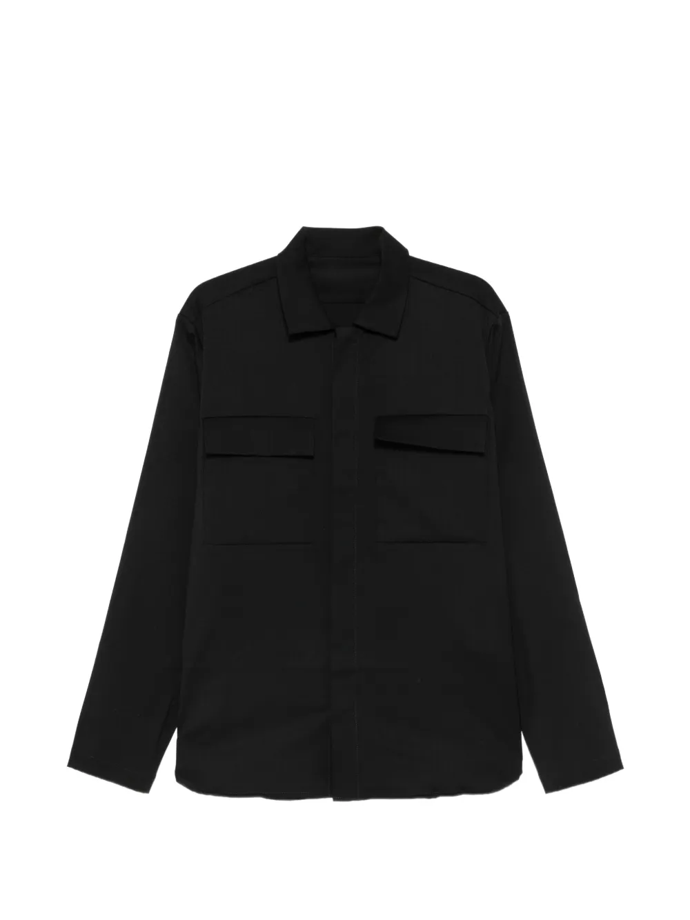Nine In The Morning Freud flap-pocket shirt - Black
