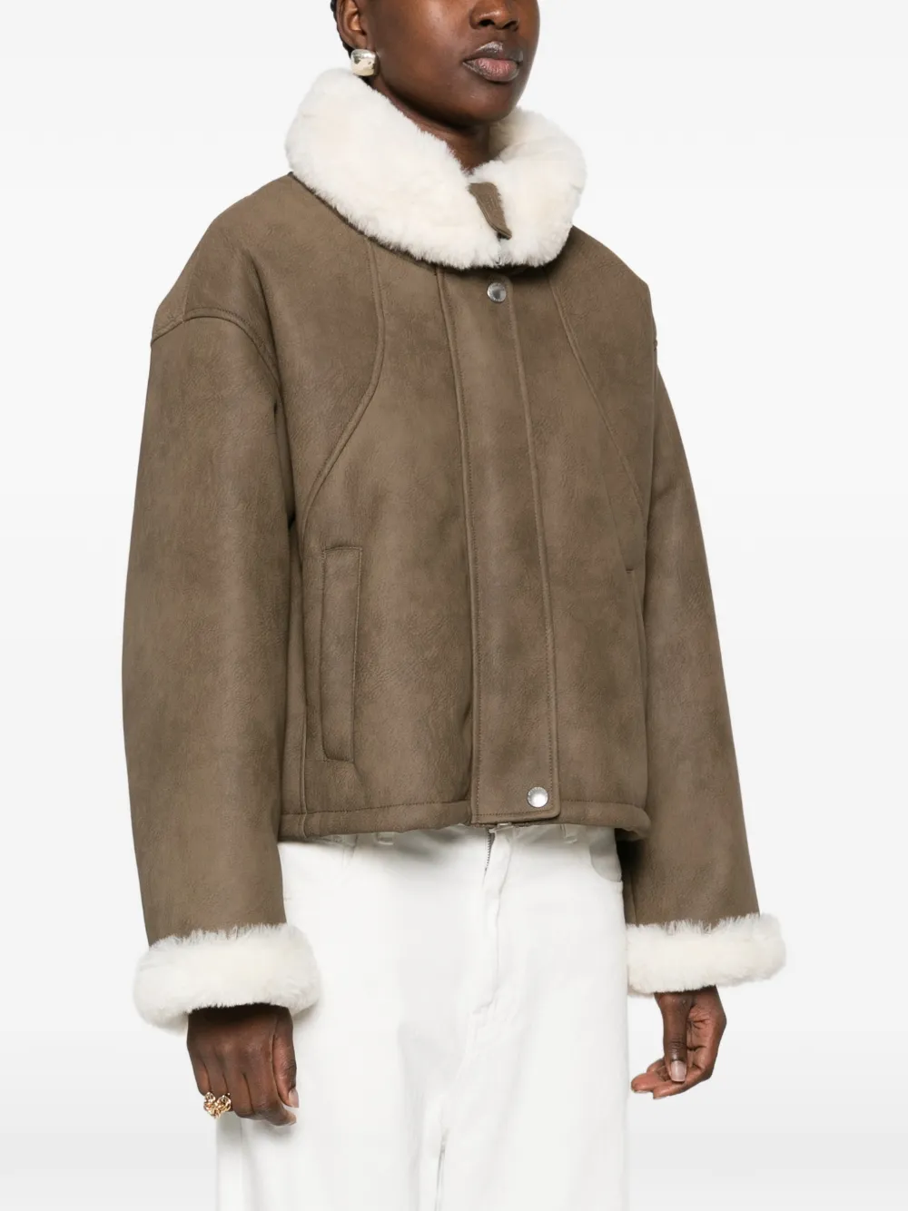 STAND STUDIO Sevyn button-up jacket Bruin