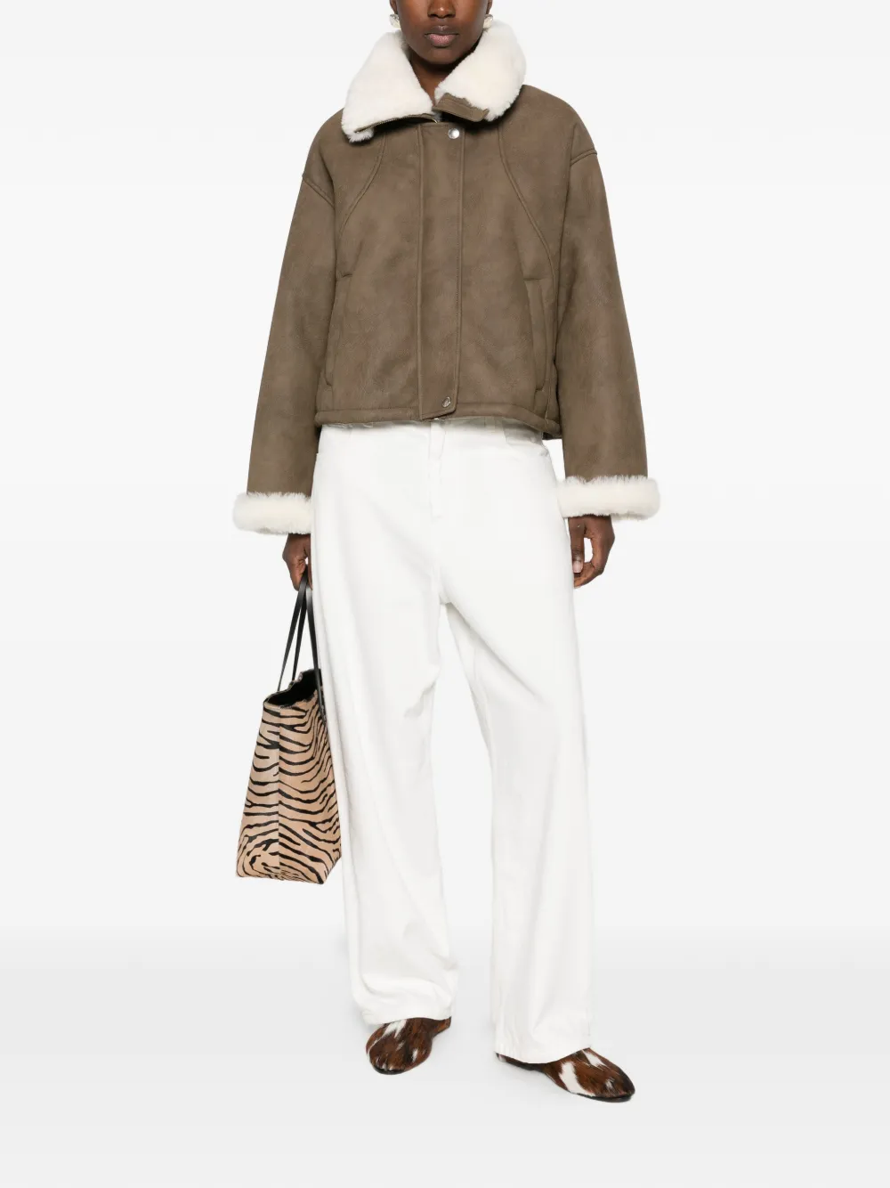 STAND STUDIO Sevyn button-up jacket Bruin