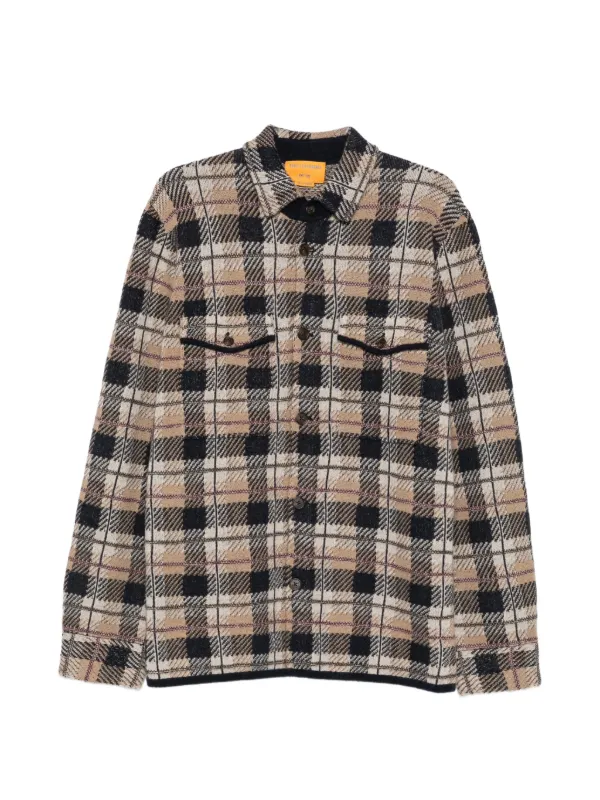 Guest In Residence Check-pattern Cashmere Shirt in Neutrals