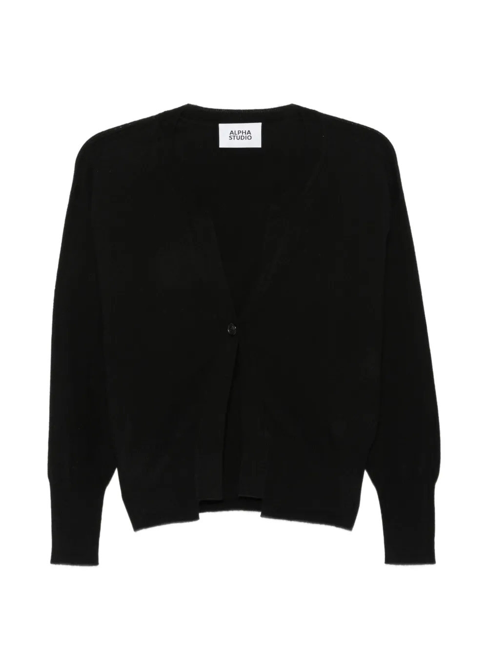 ALPHA STUDIO button-fastening long-sleeve cardigan - Nero