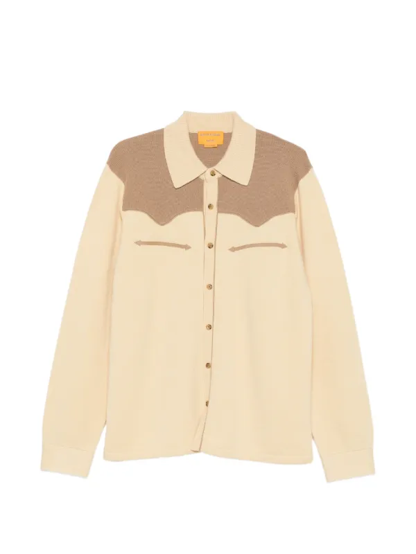 Guest In Residence Western-style Cashmere Shirt in Neutrals