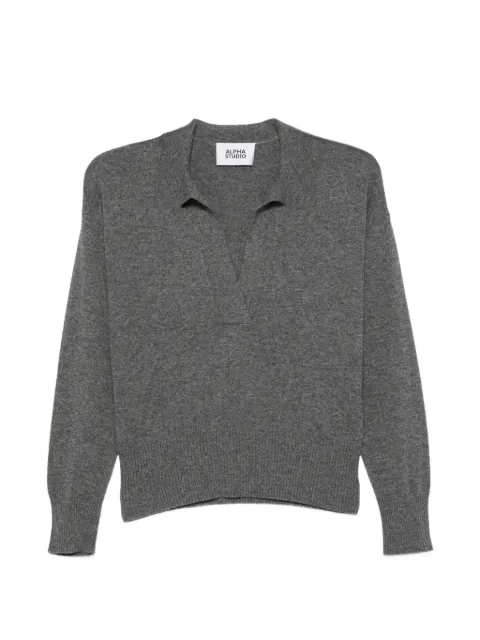 ALPHA STUDIO v-neck collar top