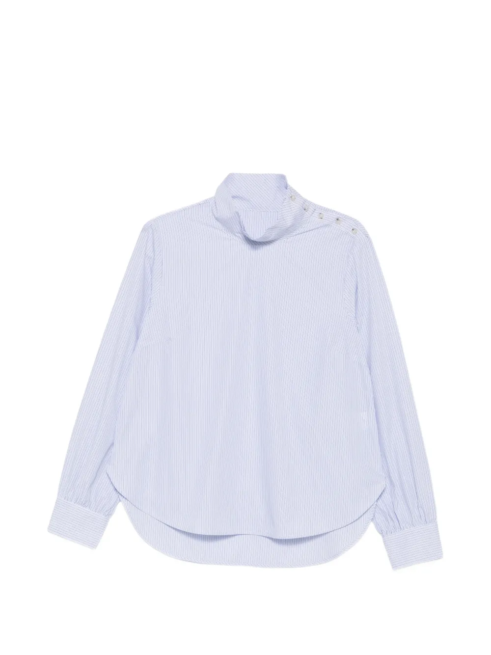 Nine In The Morning Mirelle striped button-shoulder blouse