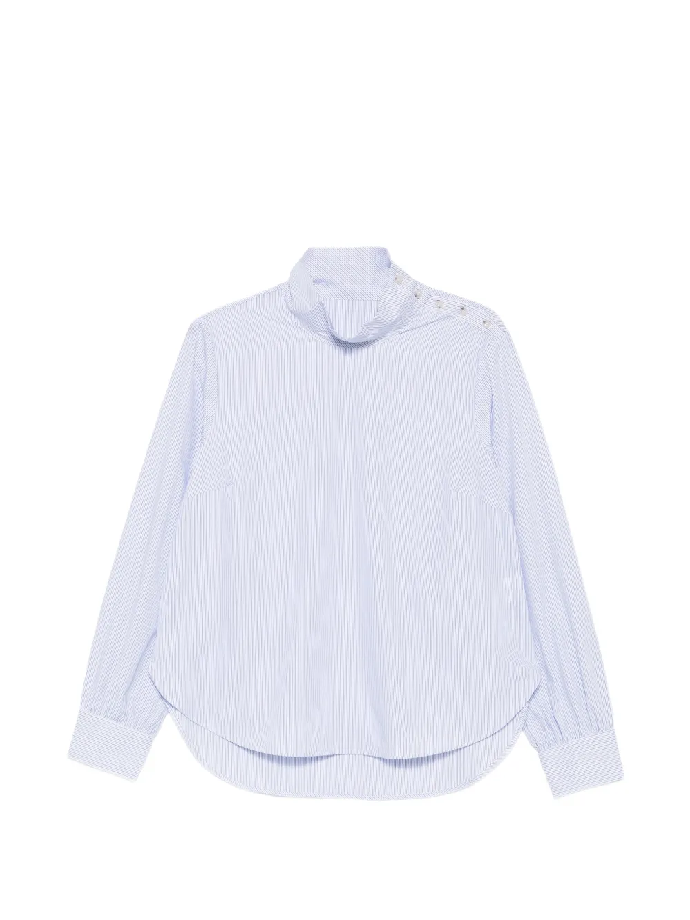 Nine In The Morning Mirelle striped button-shoulder blouse - Bianco