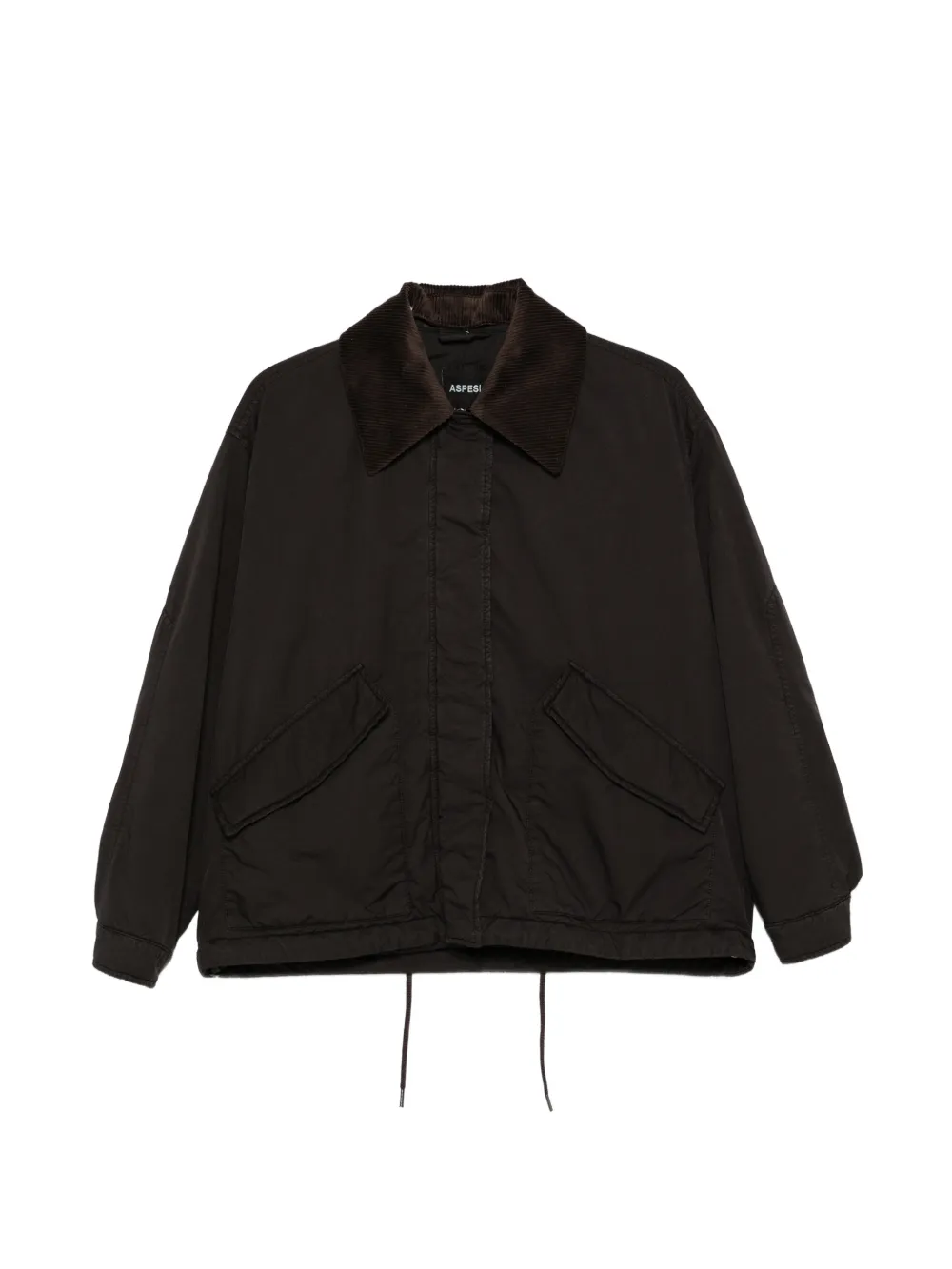 ASPESI corduroy-collar drawstring jacket Bruin