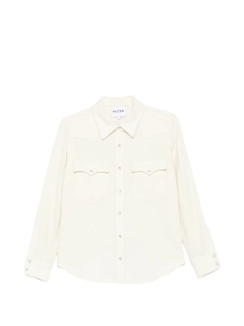 kujten Lumber Plain western-style cashmere shirt - Neutrals