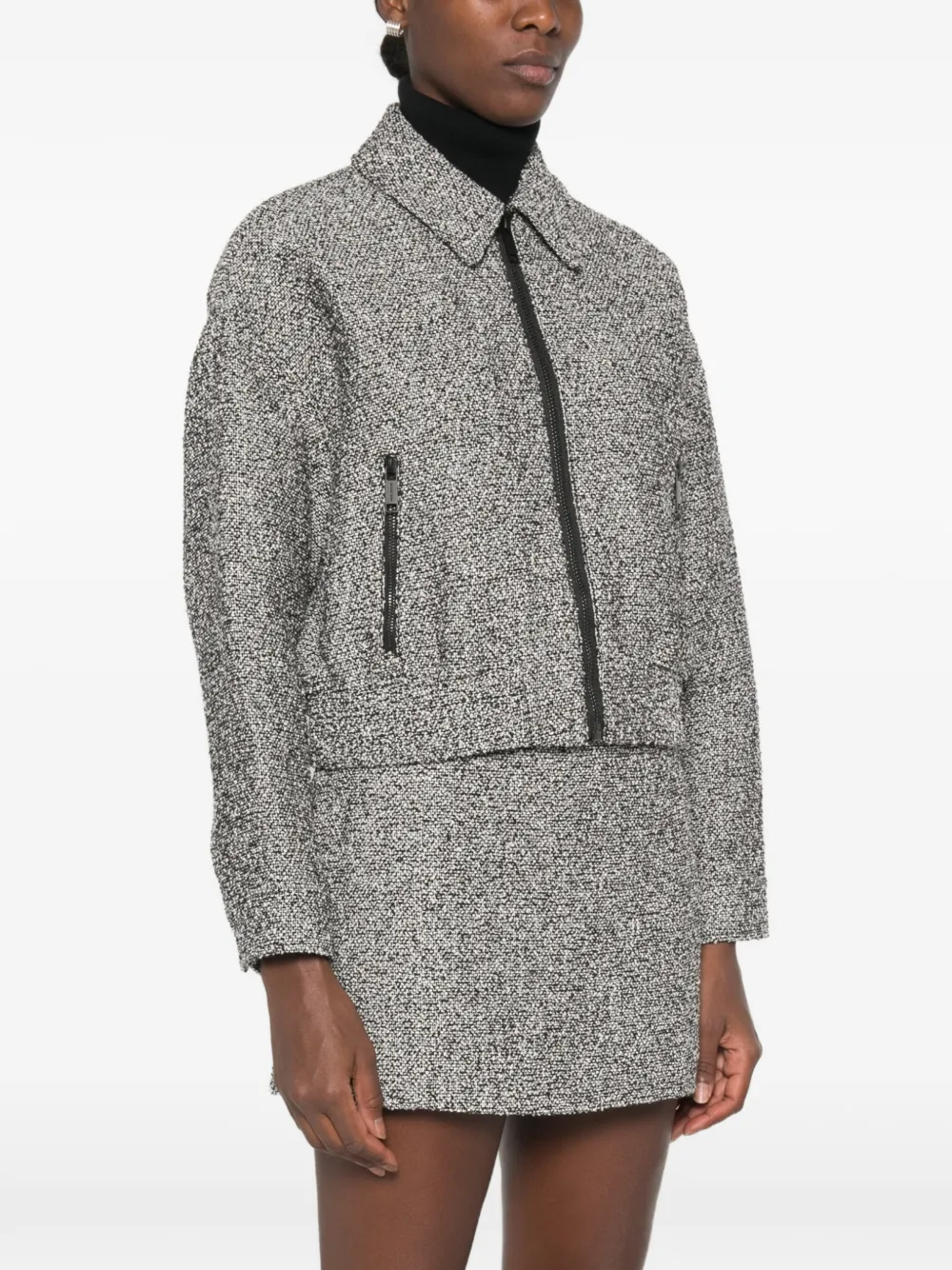 Michael Kors Tweed jack Zwart