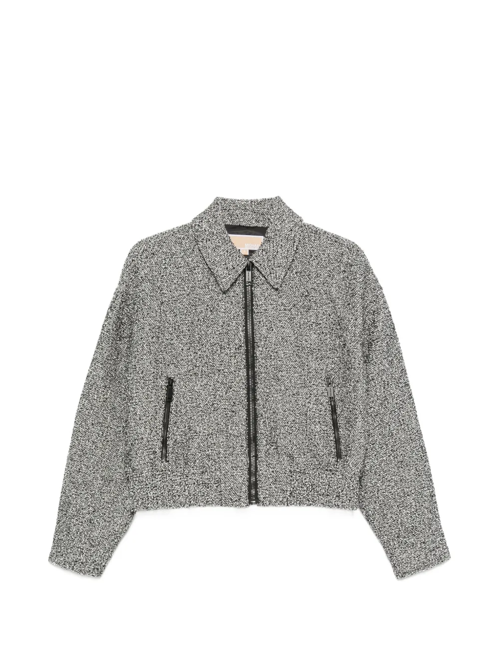 Michael Kors tweed zip-up jacket - Schwarz