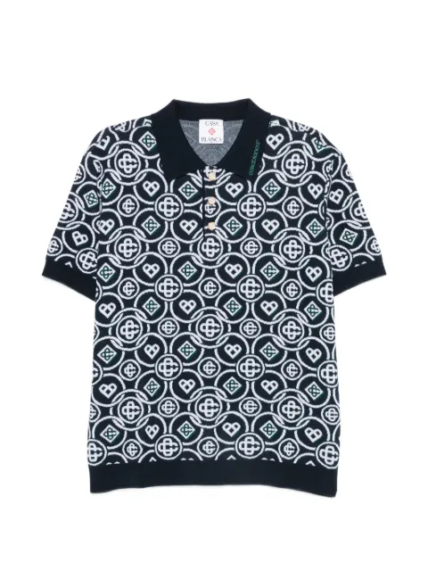 Casablanca polo con monograma estampado