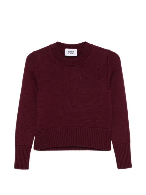 ALPHA STUDIO ribbed-knit wool sweater