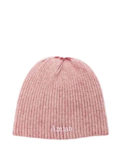 AMISH ribbed-knit beanie hat