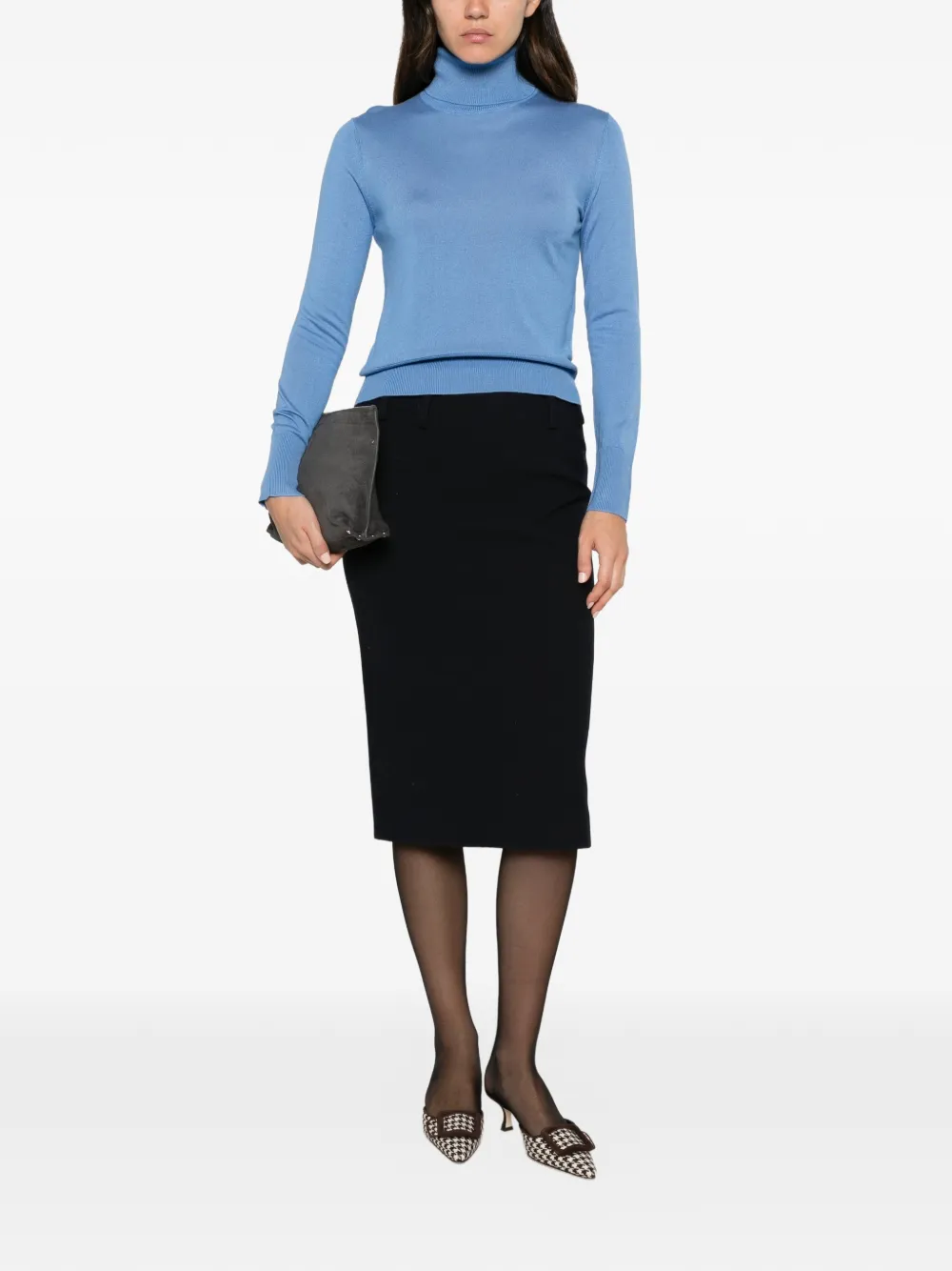 ALPHA STUDIO Gebreide coltrui Blauw