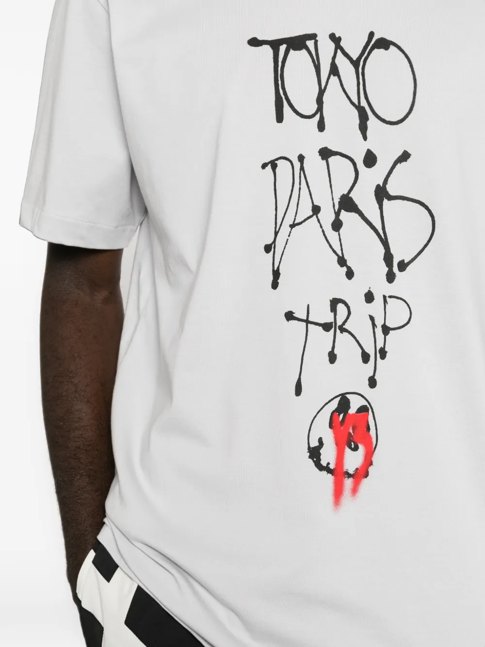 Y-3 T-shirt met ronde hals Grijs