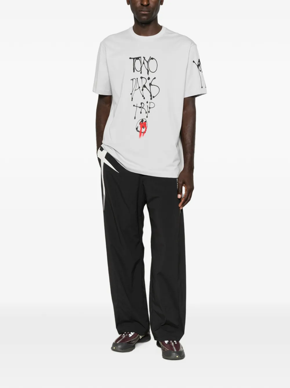Y-3 T-shirt met ronde hals Grijs