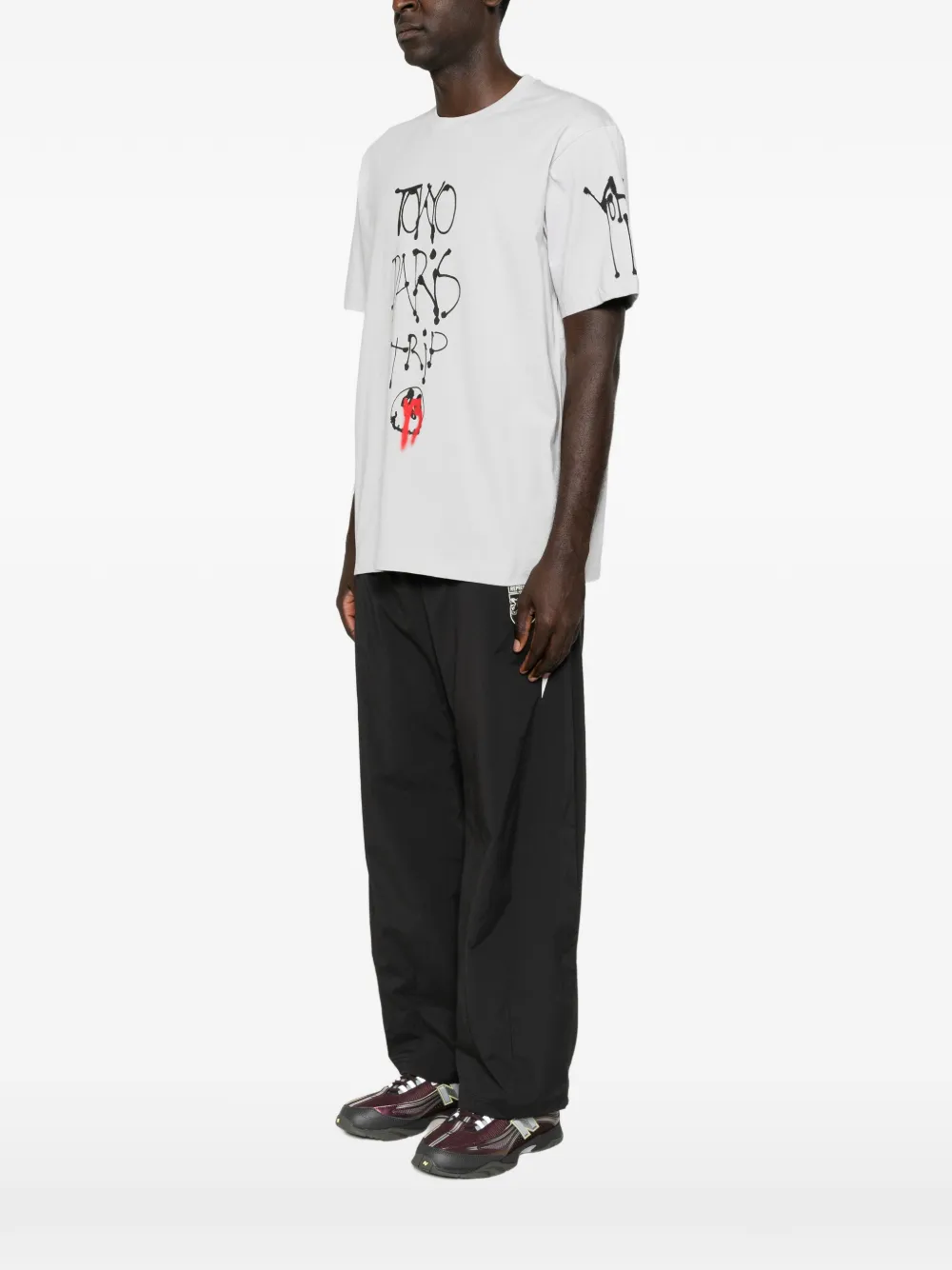 Y-3 T-shirt met ronde hals Grijs