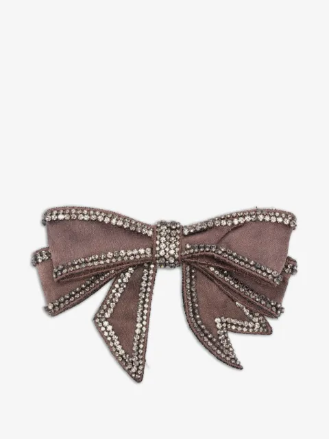 Vanisè rhinestone-embellished bow brooch