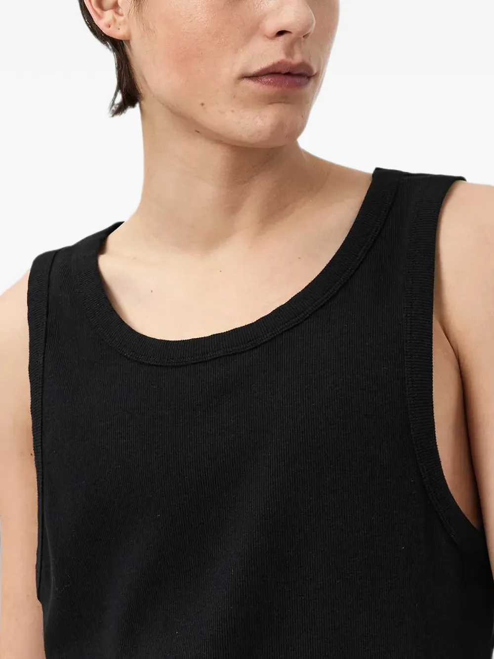 AllSaints Ribgebreide top Zwart
