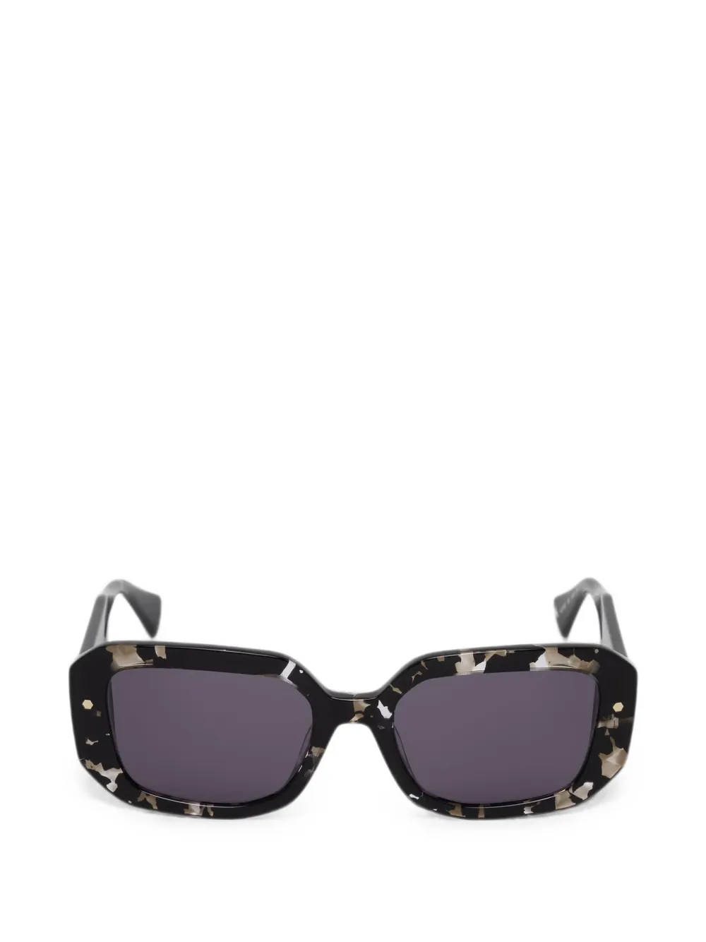 AllSaints Jade tortoiseshell-effect rectangle-frame sunglasses - Nero