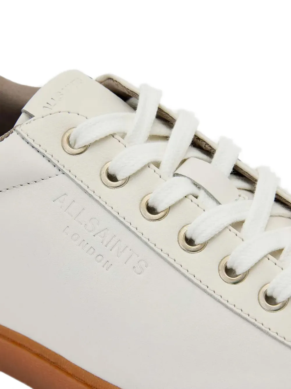 AllSaints Sneakers met logo-reliëf en gum zool Wit