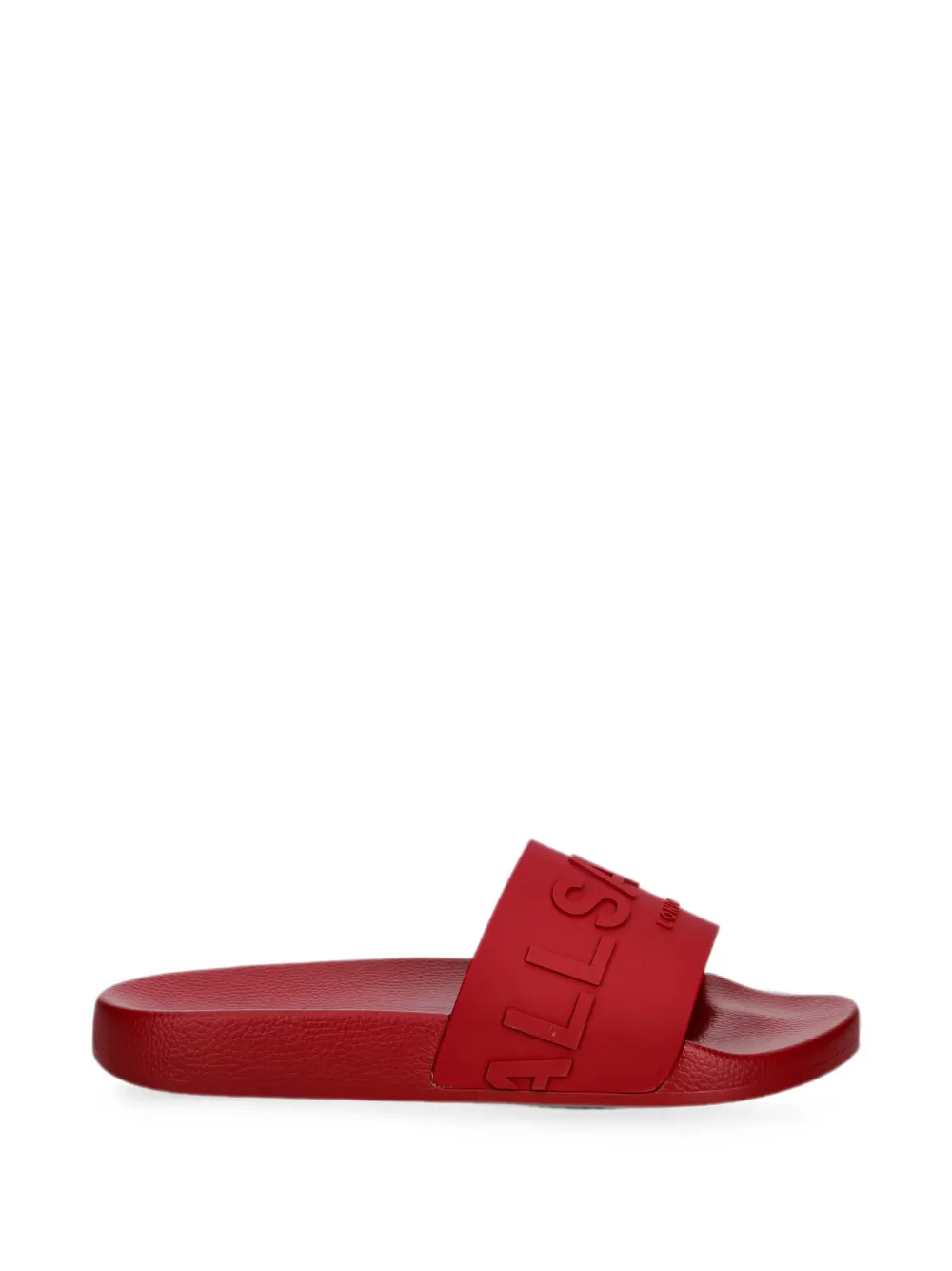 AllSaints Biggy slippers met logo-reliëf Rood