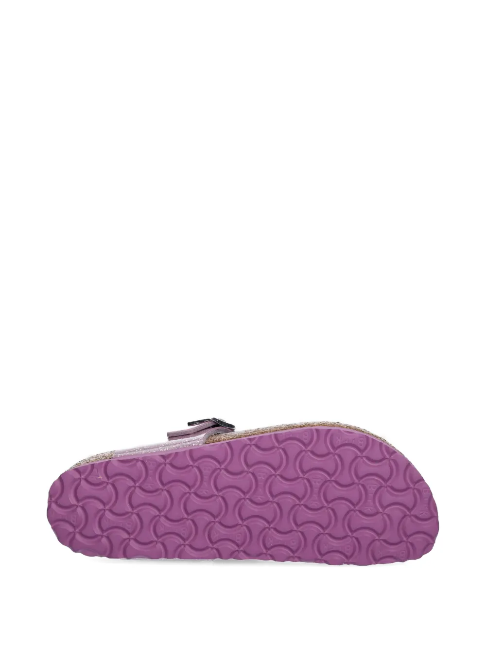 Birkenstock Kids glitter-effect buckle-fastening slides Paars