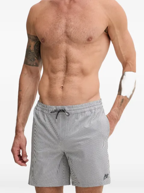 AllSaints seersucker striped swim shorts