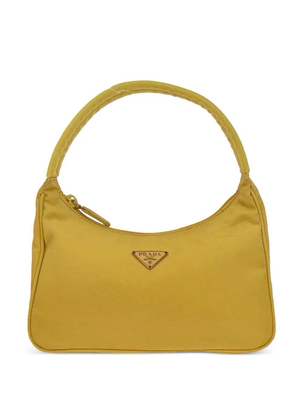 Prada Pre-Owned 1990-2000s enamel triangle-logo tote bag - Giallo