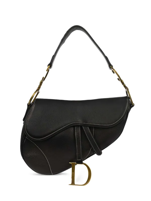 Dior Pre-owned 2002 Saddle Tote Bag in Black