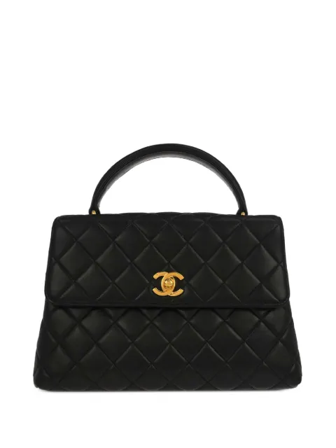CHANEL Pre-Owned 1966-1997 Kelly CC turn-lock quilted tote bag